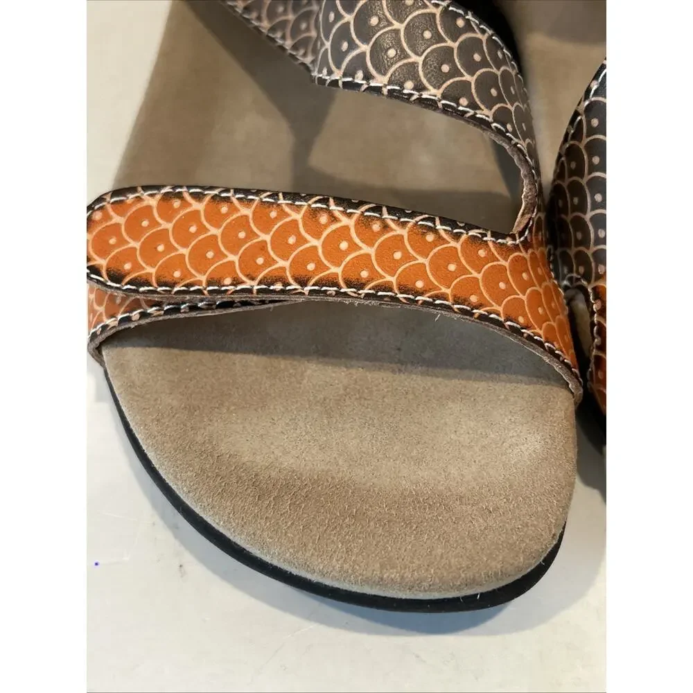 L'Artiste Sandals Wm 39 (US 8.5) Novato Leather Adjustable Art Spring Step